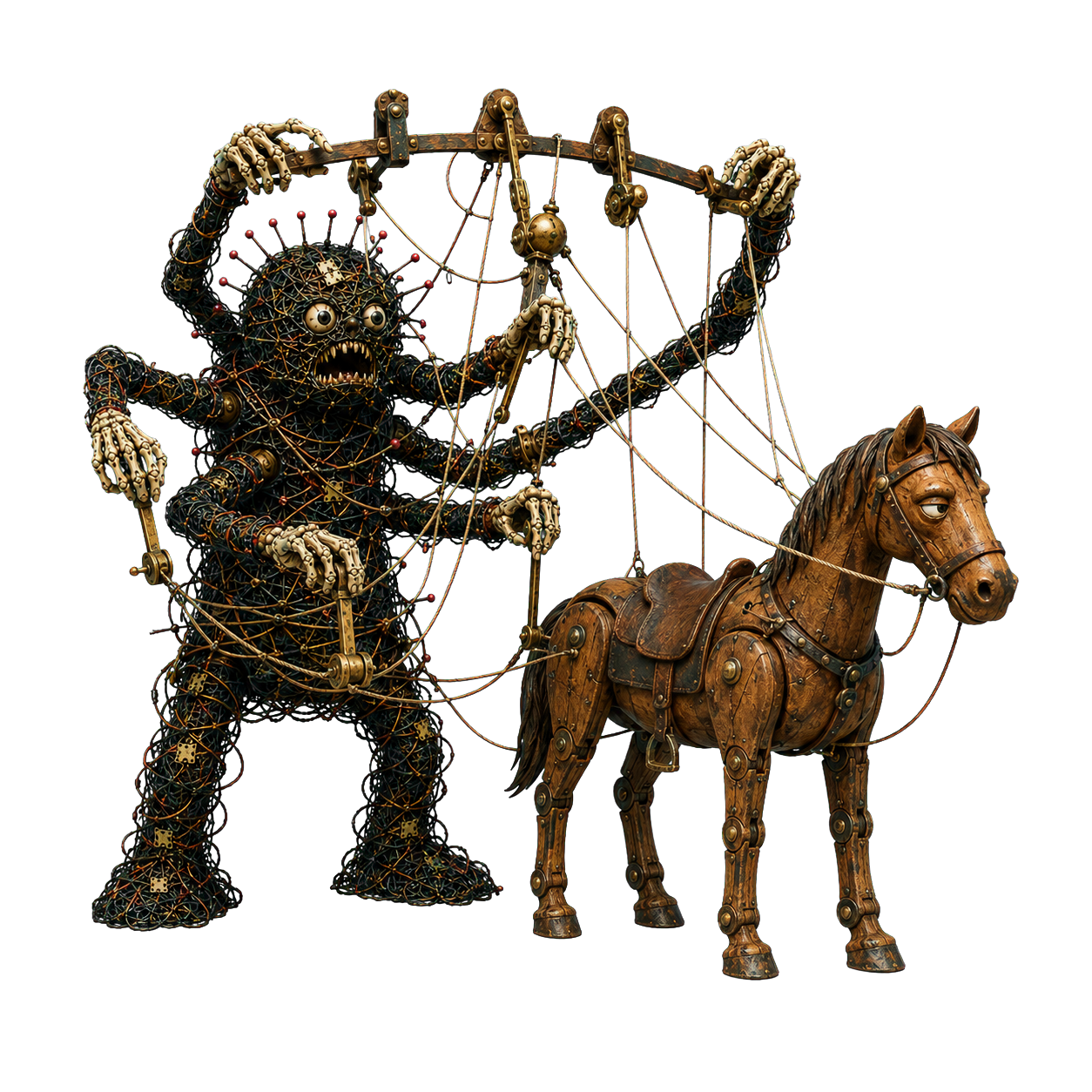 Starting Monster tangled in the strings of everything it tries to control.